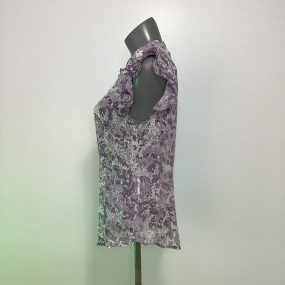 Esprit Sleeveless Floral Print Blouse with Ruffles Size M - Picture 7 of 11